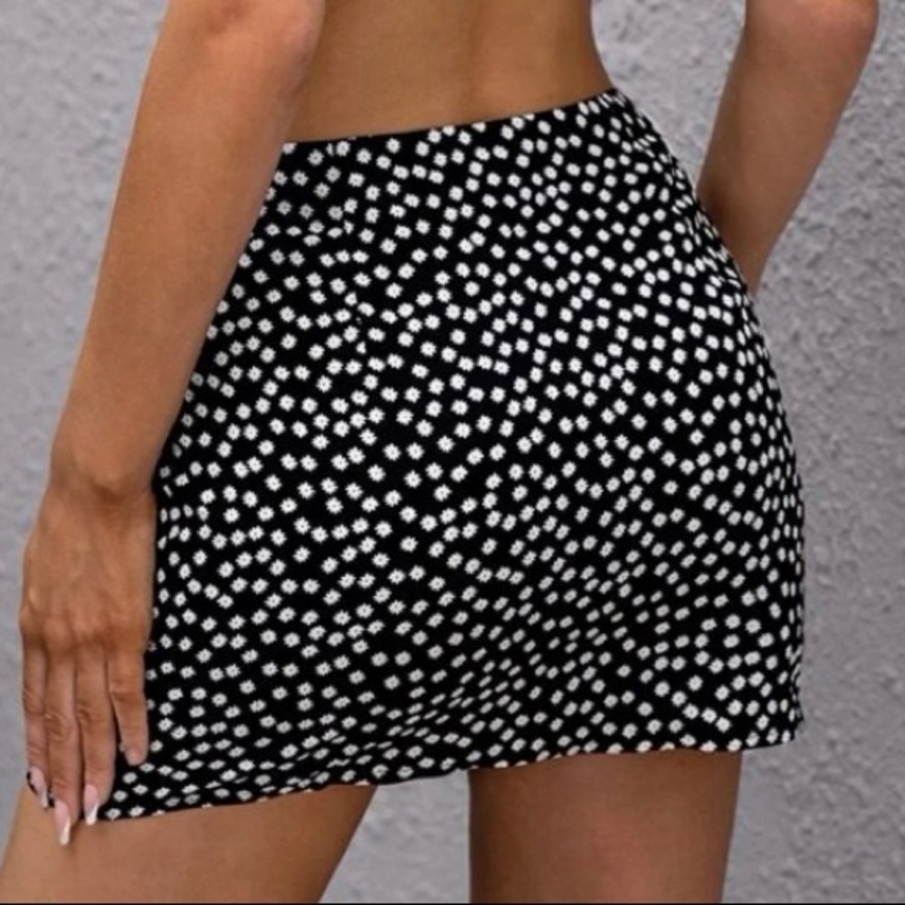 Boho Floral print mini  skirt